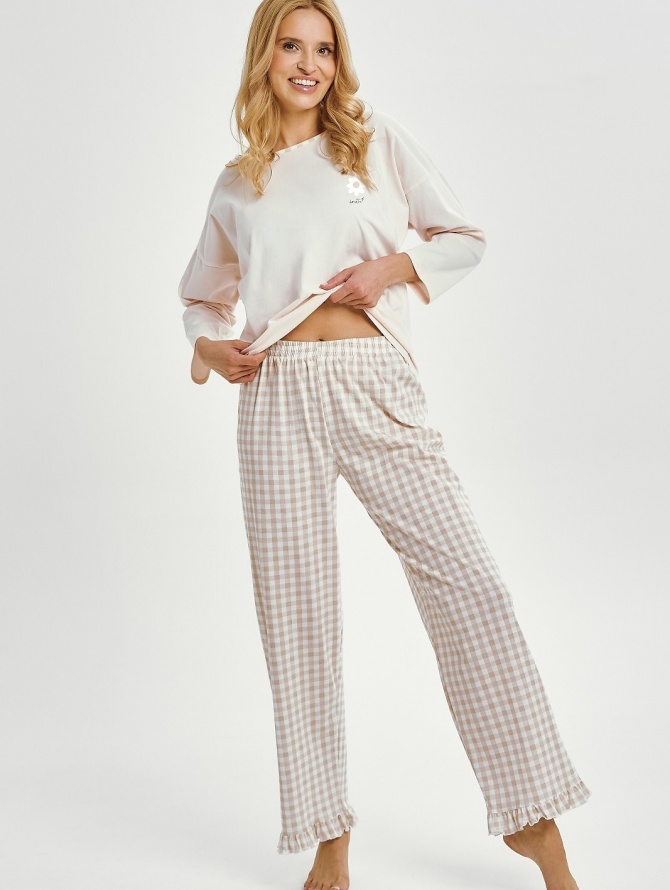 TARO ilga medvilnės pižama su kelnėmis VERA 3438 S-XL