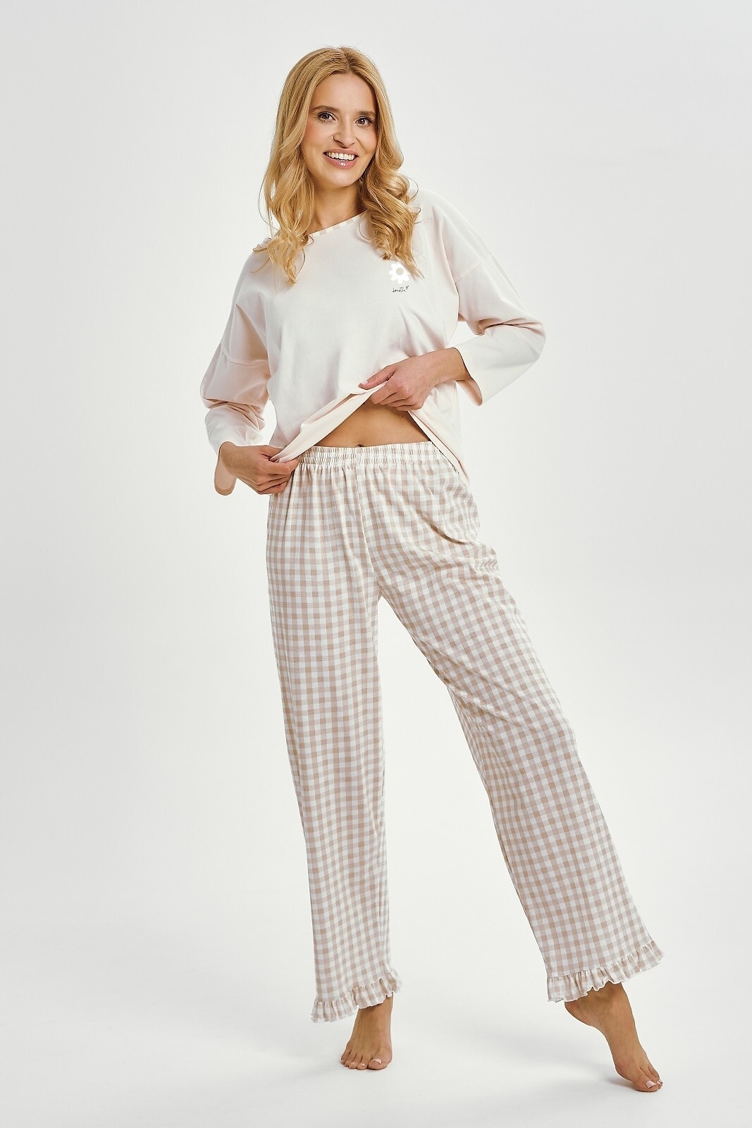 TARO ilga medvilnės pižama su kelnėmis VERA 3438 S-XL