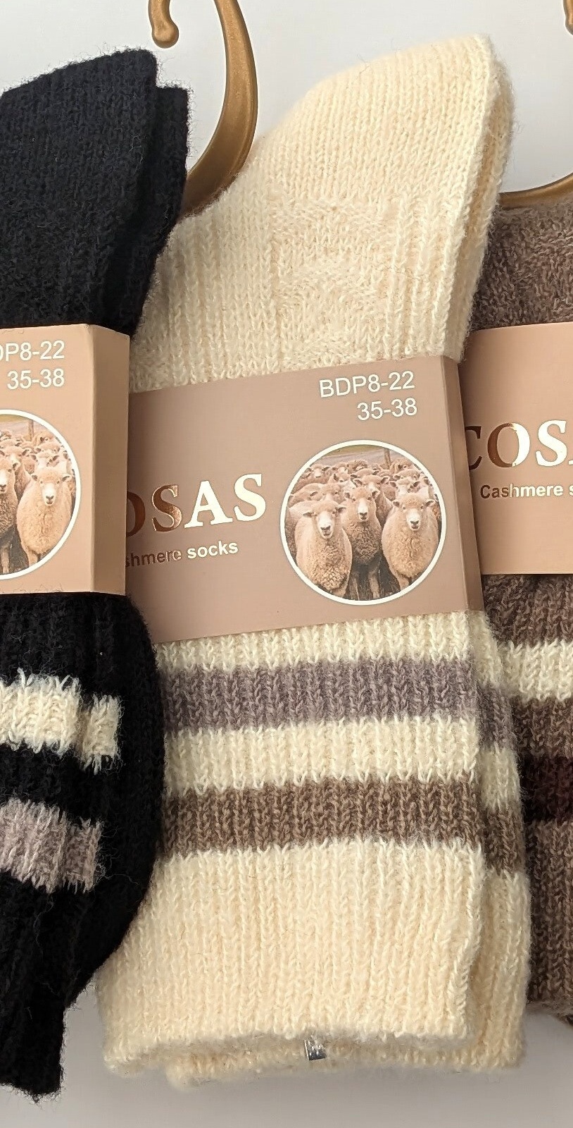Vilnos kojinės COSAS, įvairių spalvų