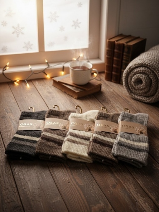 Vilnos kojinės COSAS, įvairių spalvų