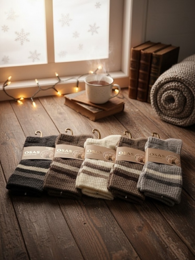 Vilnos kojinės COSAS, įvairių spalvų