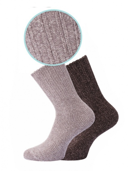 Šenilinės kojinės, įvairių spalvų