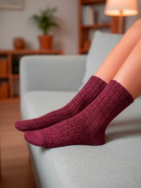 Melanžinės termo vilnos kojinės, įvairių spalvų