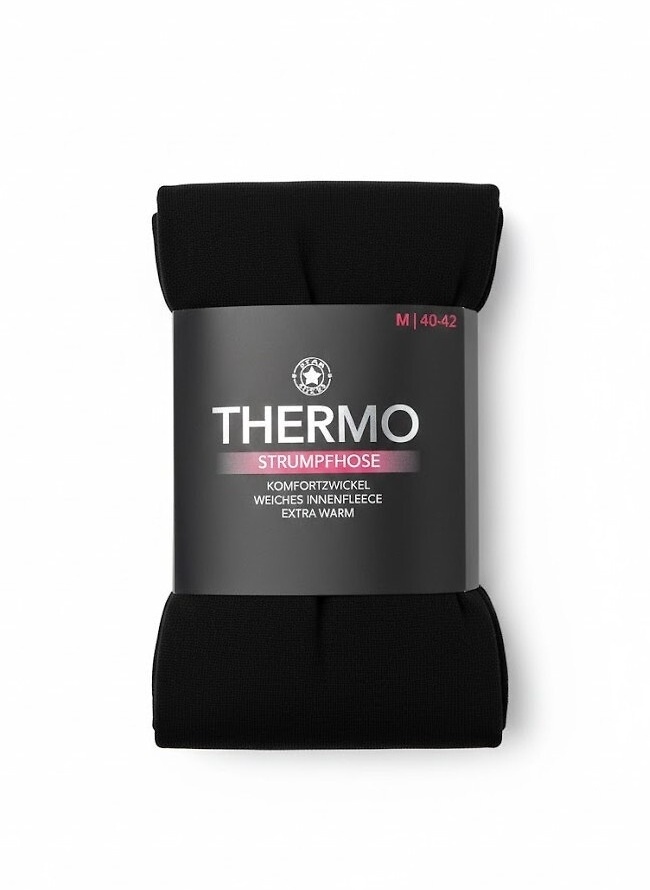 Termo pėdkelnės su pūkeliu BLACK