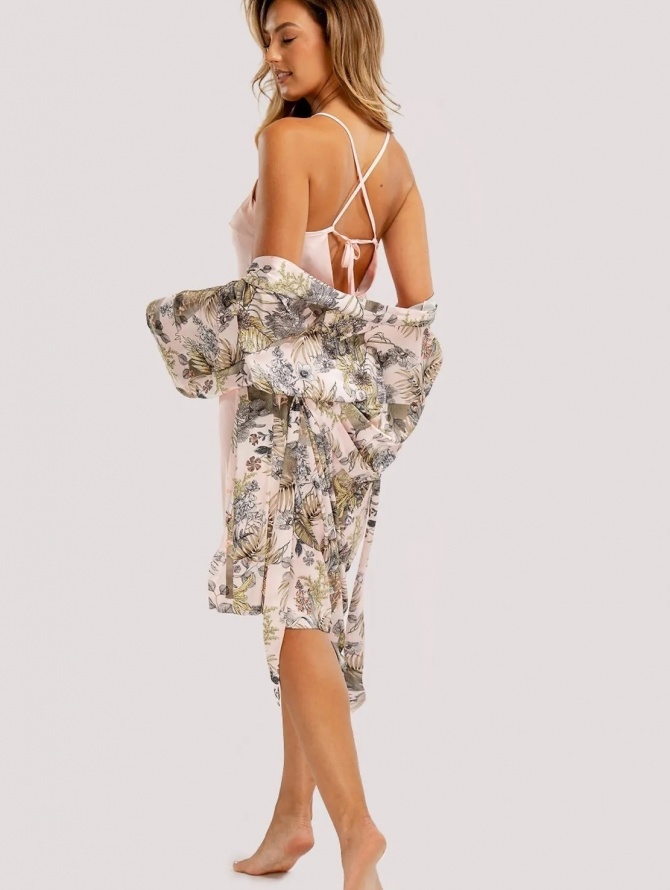 Unikat satino naktinukų ir chalato komplektas FIA S-XL