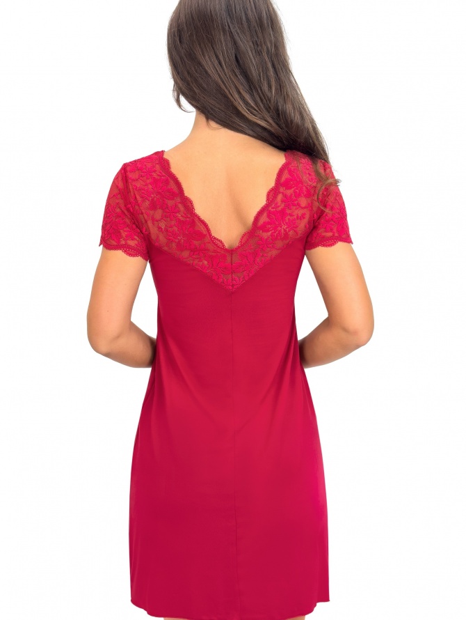 Donna naktinukai su nėriniais SONIA BURGUNDY S-XXL | desire.lt