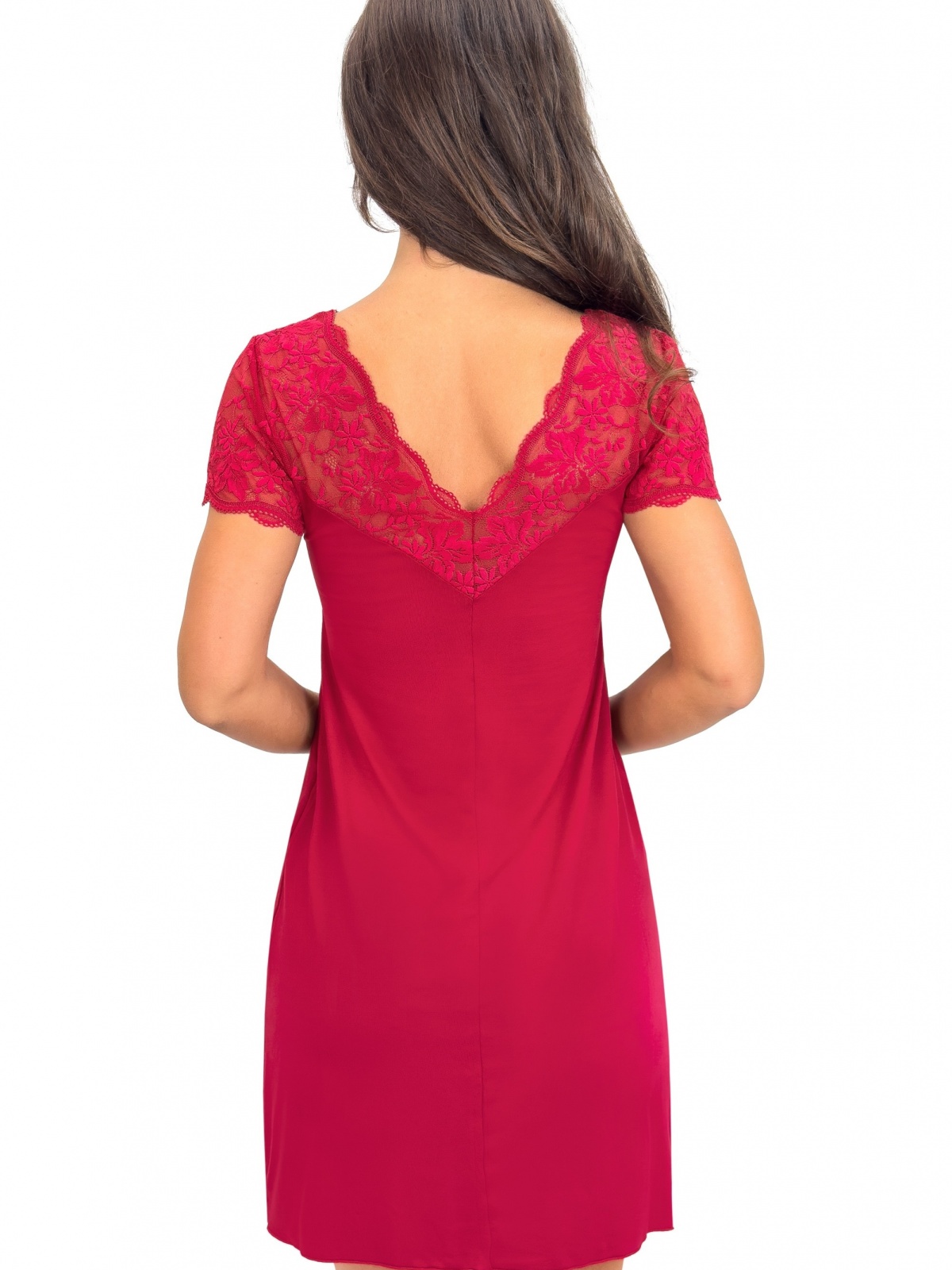 Donna naktinukai su nėriniais SONIA BURGUNDY S-XXL | desire.lt