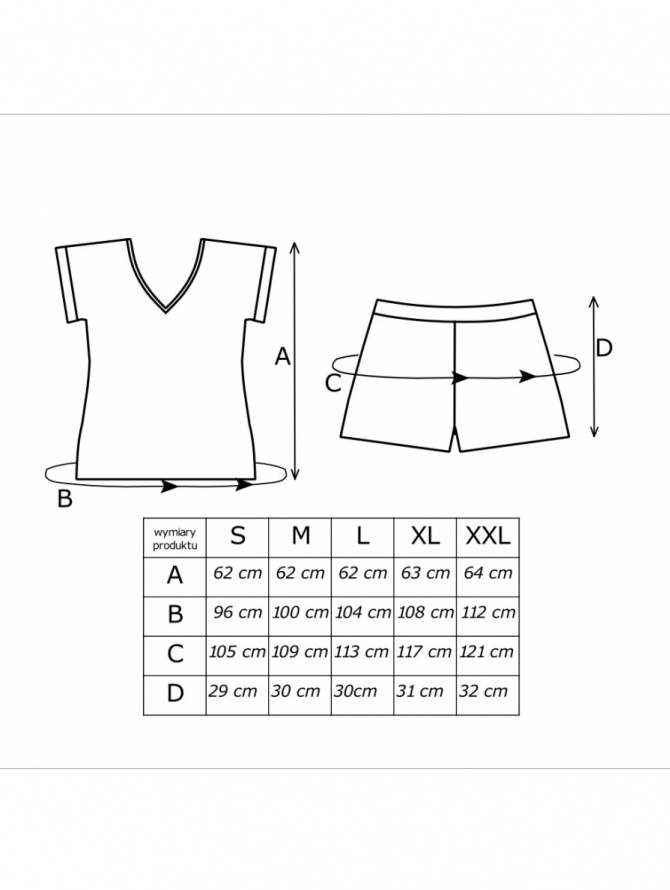 Donna viskozės pižama su šortais TINA SHORT S-XXL