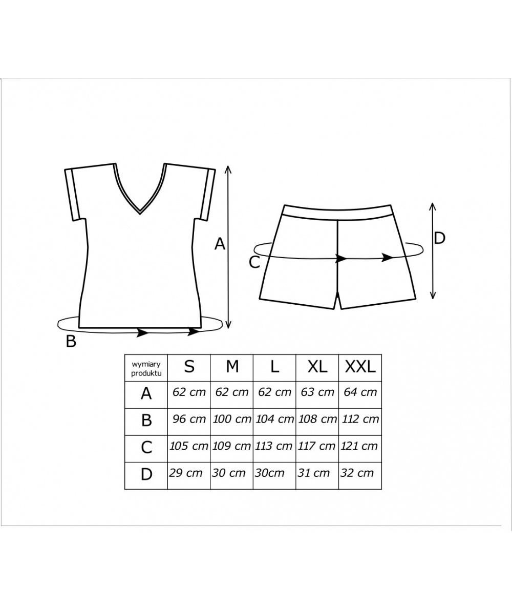 Donna viskozės pižama su šortais TINA SHORT S-XXL