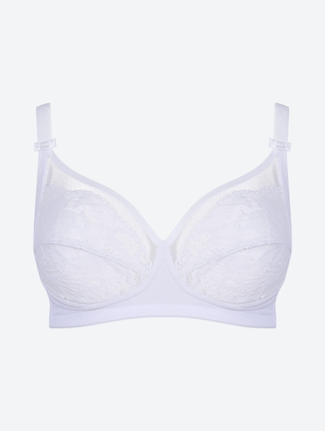 Spiman minkšta liemenėlė ALIDA BIANCO balta su nėriniais