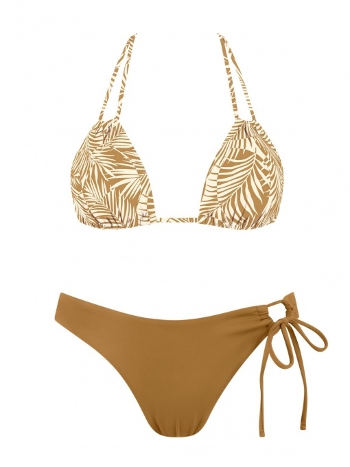 MrMiss bikini kelnaitės BROWN SUGAR FLORAL
