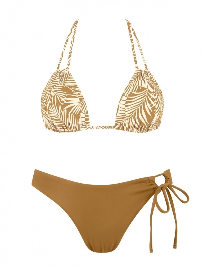 MrMiss bikini kelnaitės BROWN SUGAR FLORAL