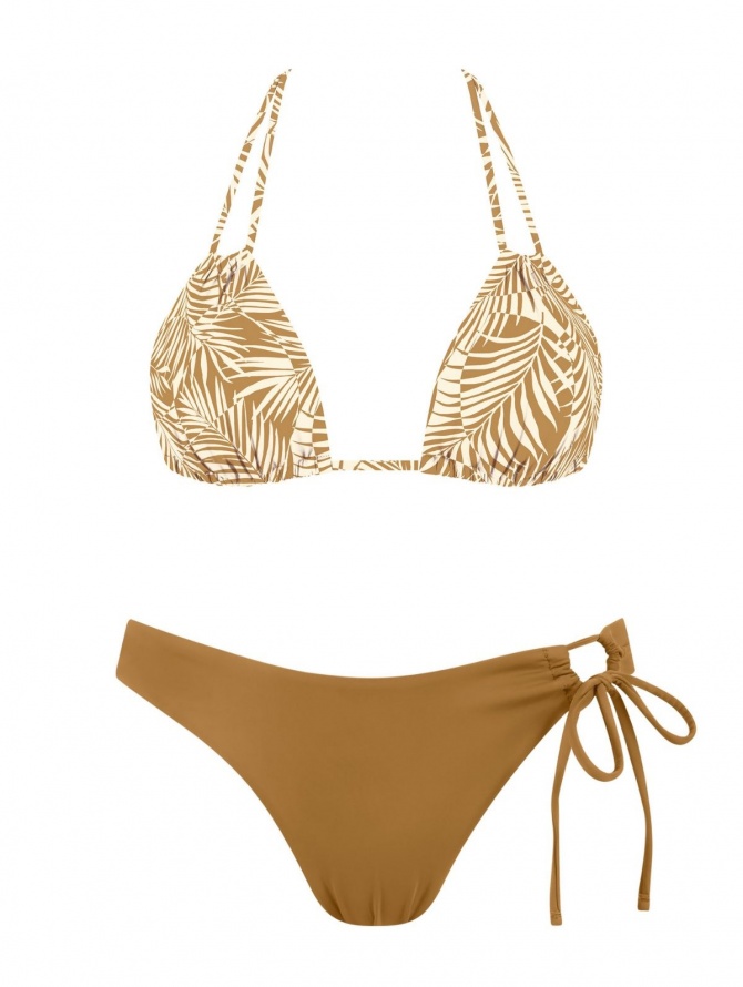MrMiss bikini kelnaitės BROWN SUGAR FLORAL