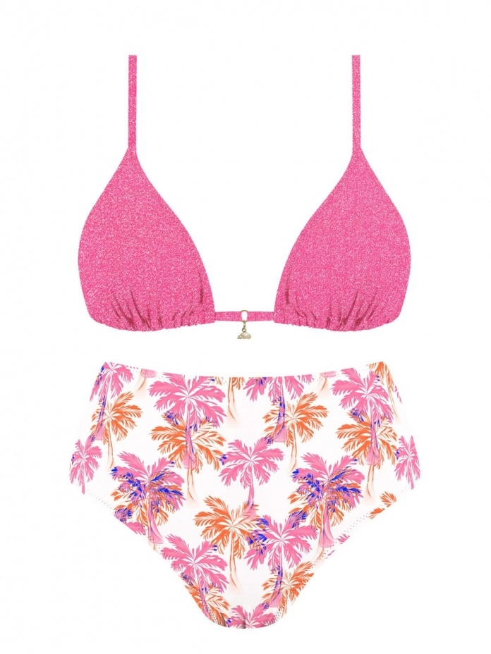 MrMiss bikini liemenėlė METALLIC PINK MIX
