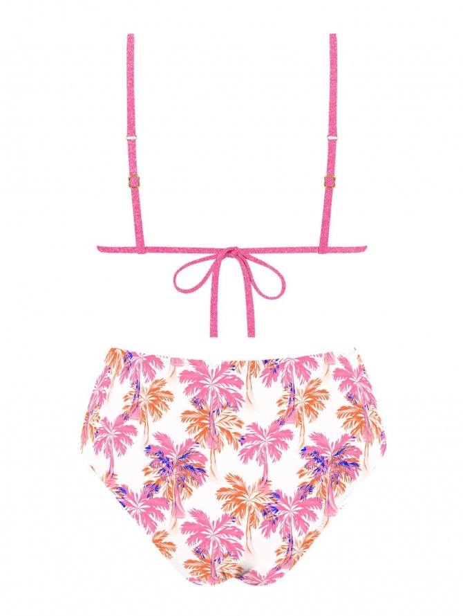 MrMiss bikini liemenėlė METALLIC PINK MIX