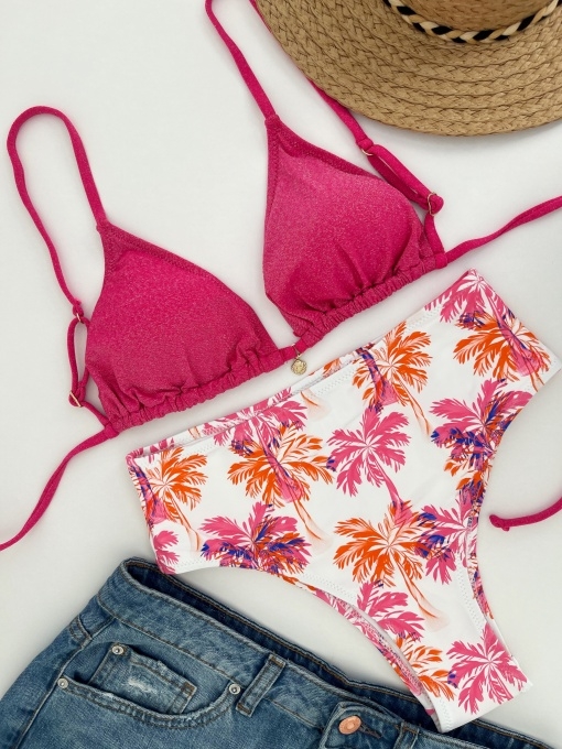 MrMiss bikini liemenėlė METALLIC PINK MIX