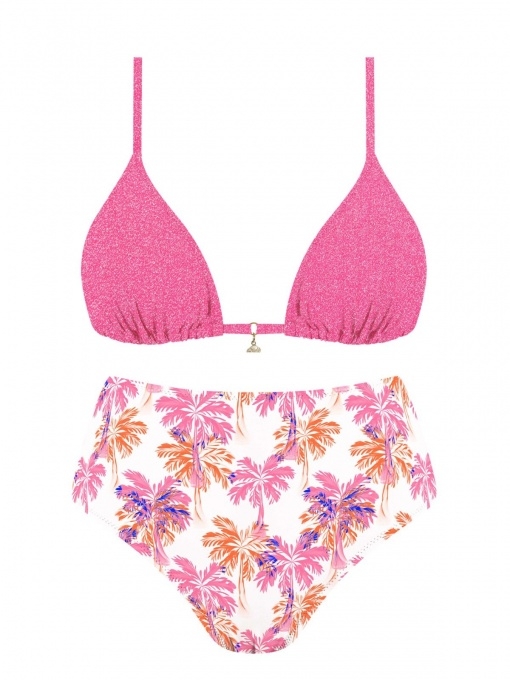 MrMiss bikini kelnaitės METALLIC PINK MIX