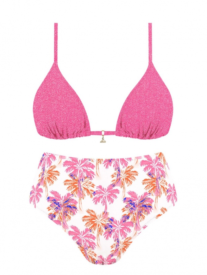 MrMiss bikini kelnaitės METALLIC PINK MIX