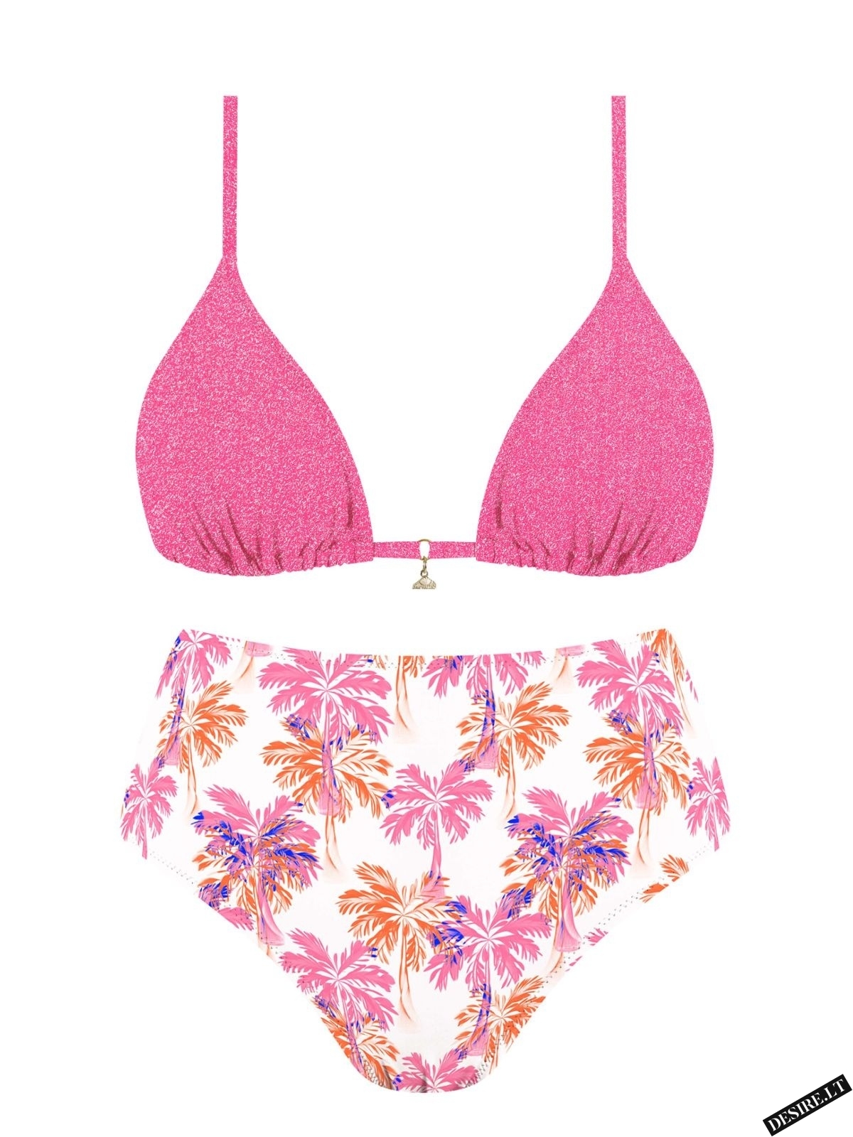 MrMiss bikini kelnaitės METALLIC PINK MIX