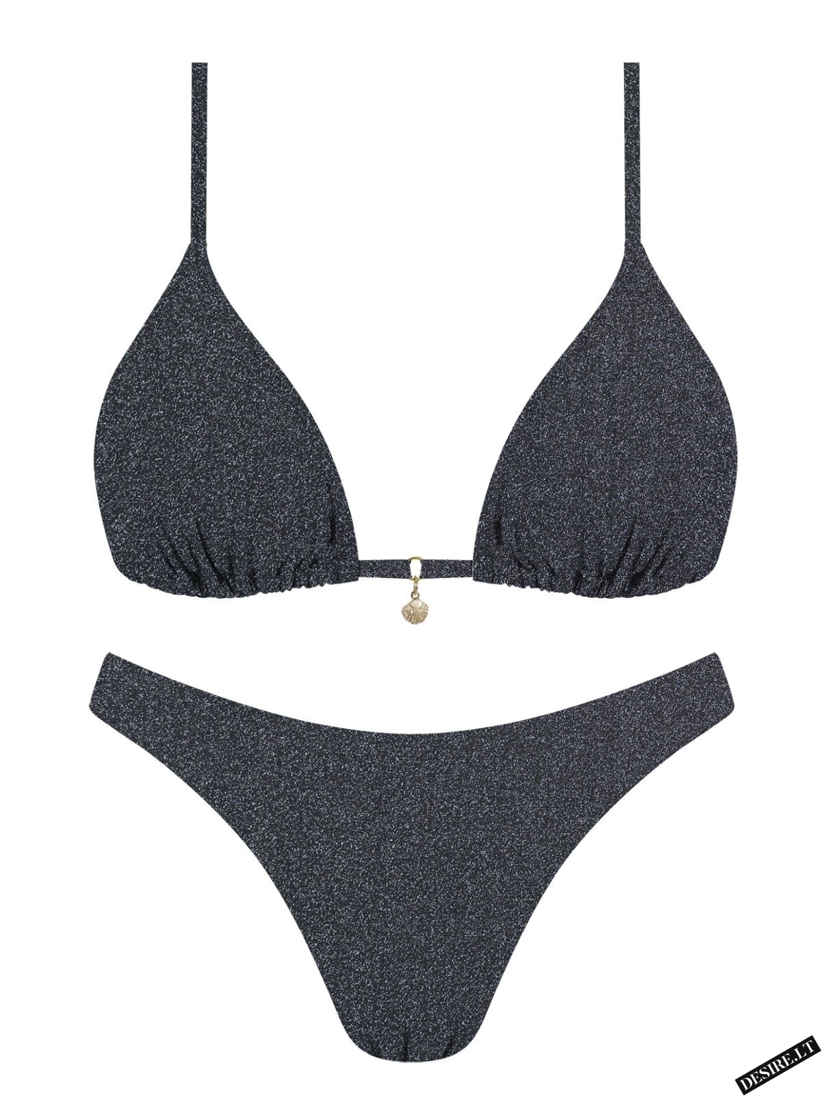 MrMiss bikini maudymosi kostiumėlis METALLIC BLACK