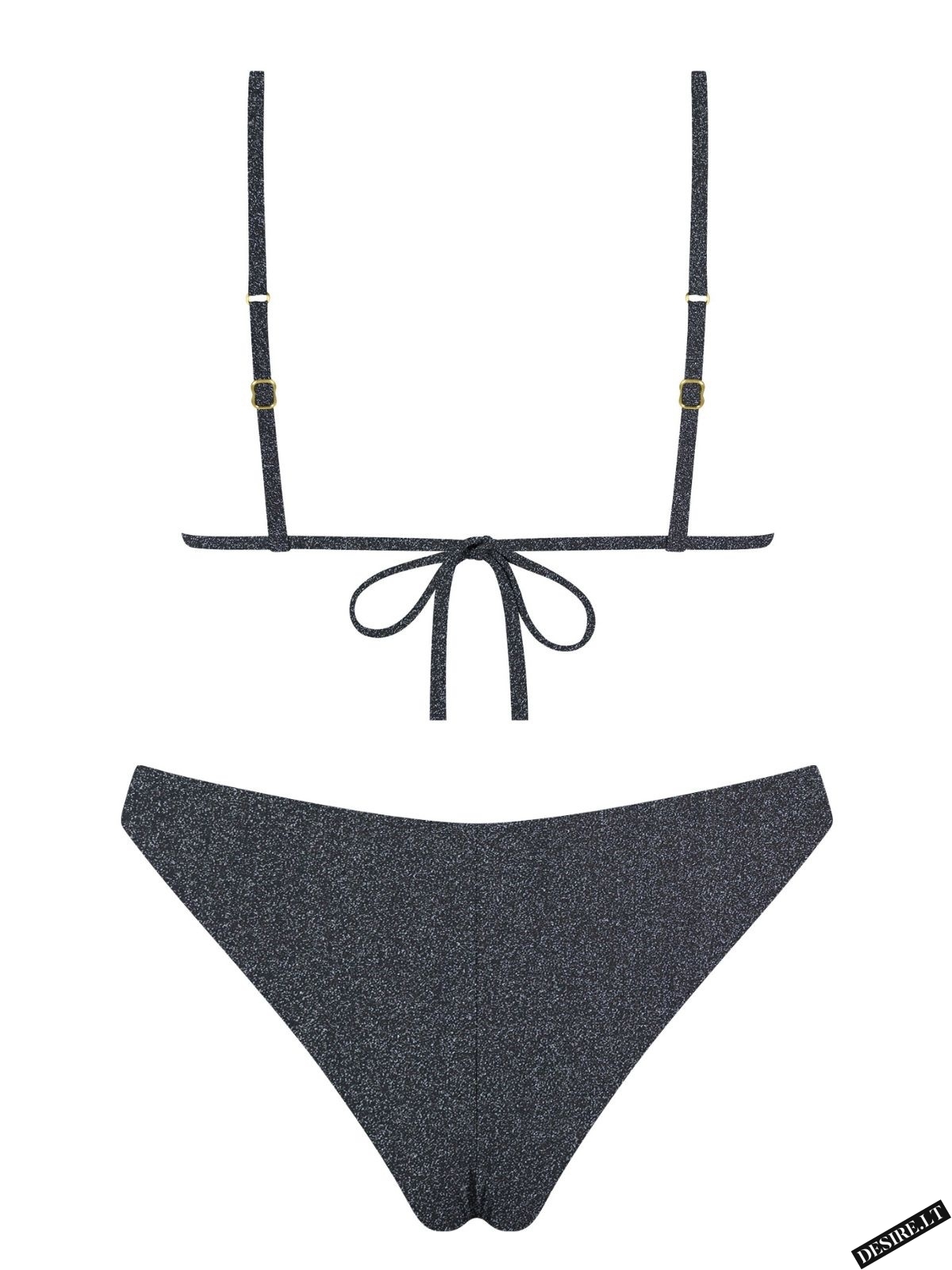 MrMiss bikini kelnaitės METALLIC BLACK