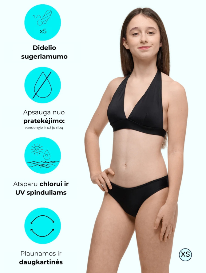 Menstruacinės maudymosi kelnaitės paauglėms EVA HEAVY TEENS
