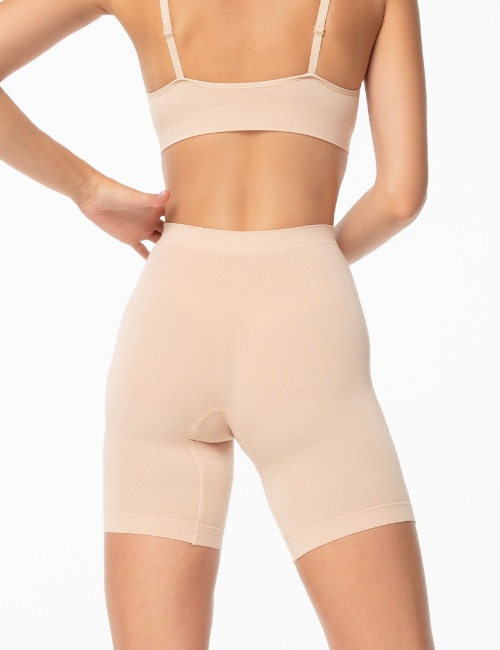 Julimex bambukiniai šortukai apsauginiai vasaros šortukai nuo šlaunų nutrynimo BAMBOO BERMUDA SHORTS NUDE S-XXL desire.lt
