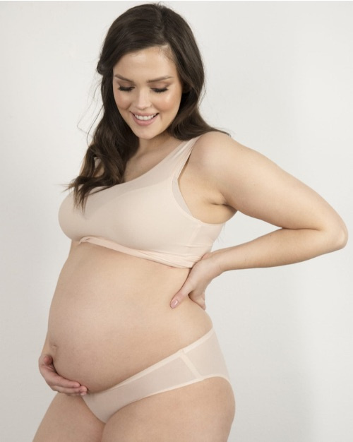Itin tamprios Julimex klasikinės kelnaitės nėščiosioms FLEXI-ONE MAMA NUDE one-size XS-XL desire.lt