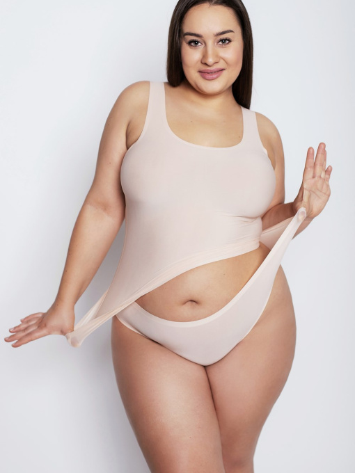 Julimex plus-size itin tamprios klasikinės kelnaitės FLEXI-ONE PLUS SIZE NUDE 2XL-3XL desire.lt