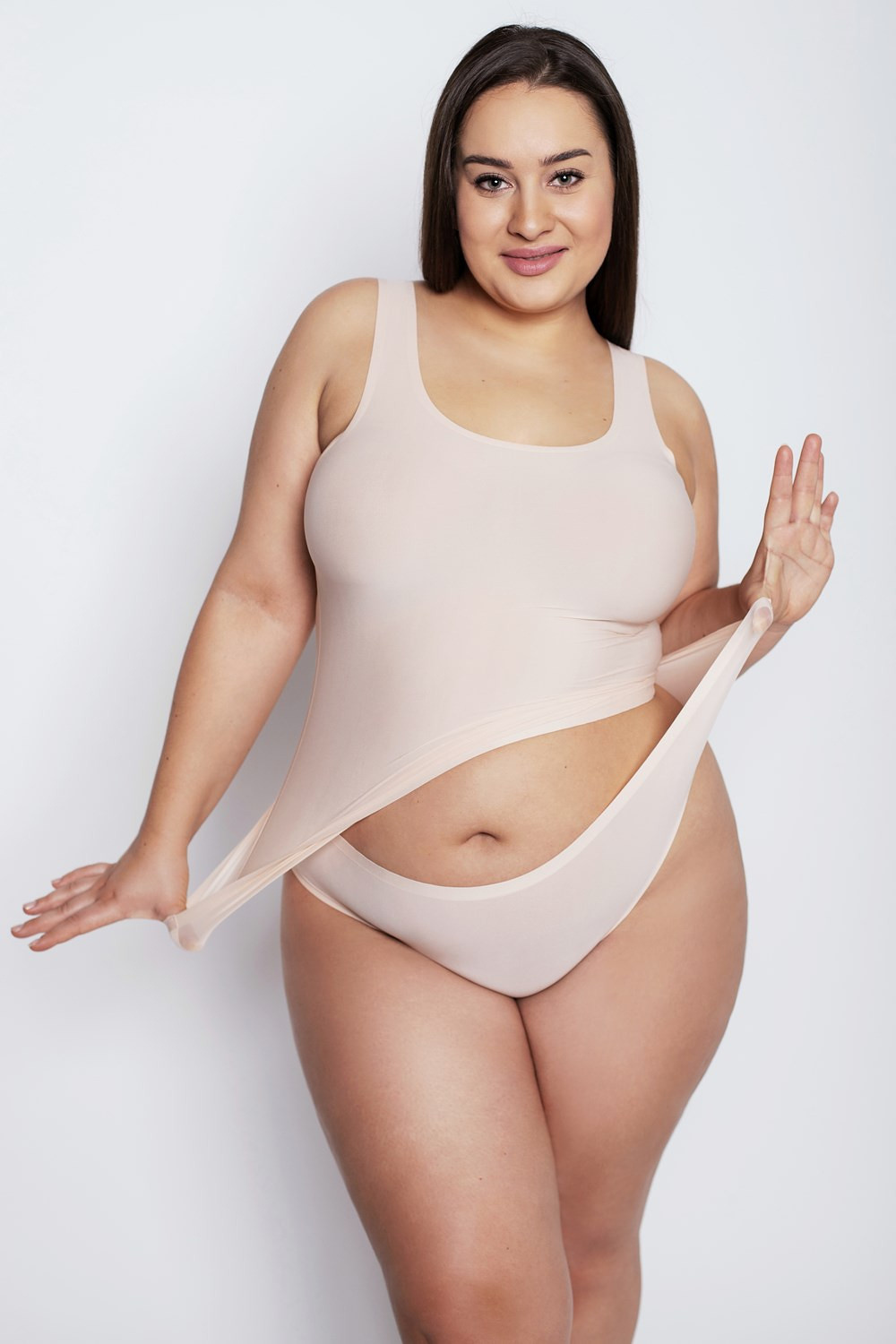 Julimex plus-size itin tamprios klasikinės kelnaitės FLEXI-ONE PLUS SIZE NUDE 2XL-3XL desire.lt