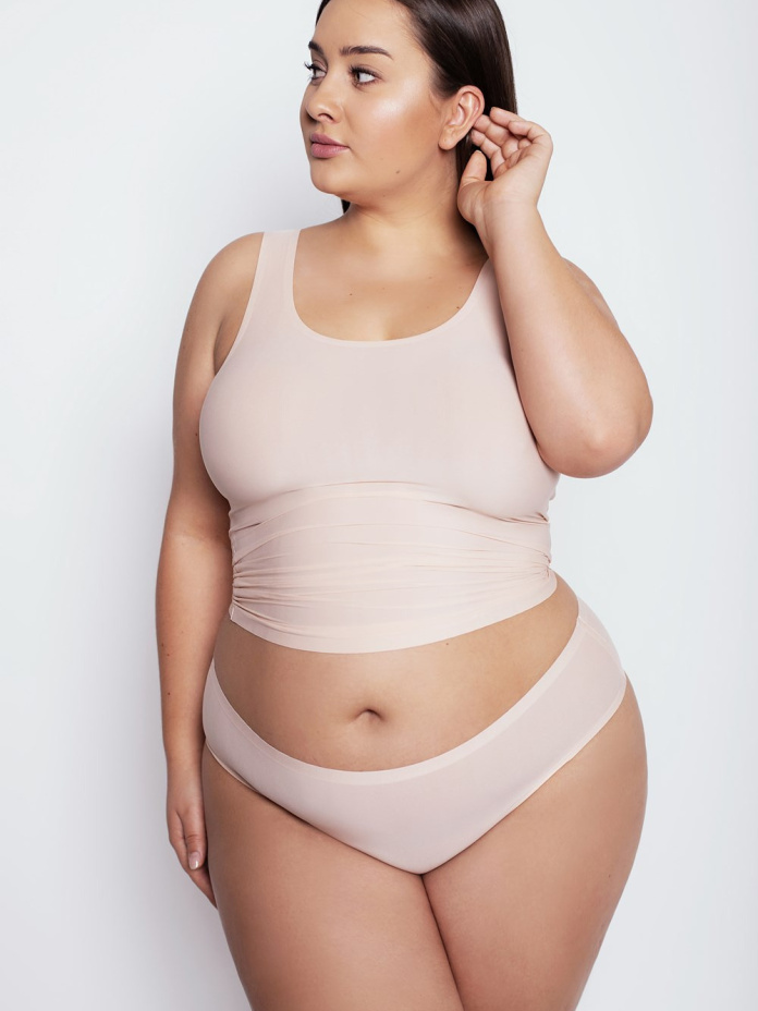 Julimex plus-size itin tamprios klasikinės kelnaitės FLEXI-ONE PLUS SIZE NUDE 2XL-3XL desire.lt