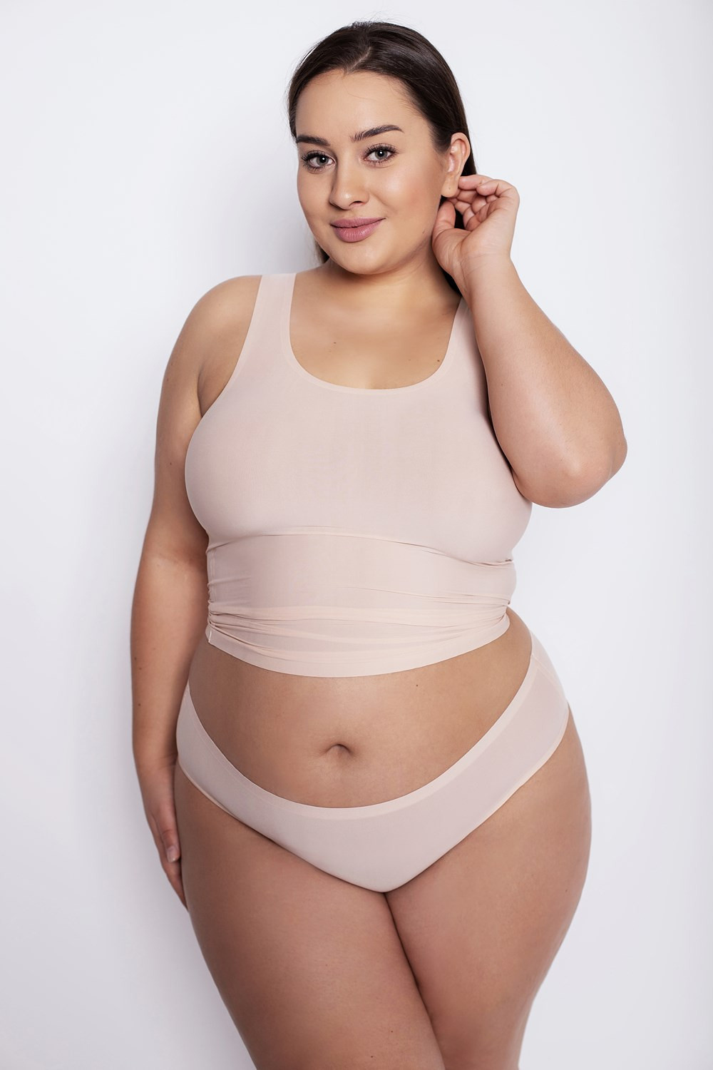 Julimex plus-size itin tamprios klasikinės kelnaitės FLEXI-ONE PLUS SIZE NUDE 2XL-3XL desire.lt
