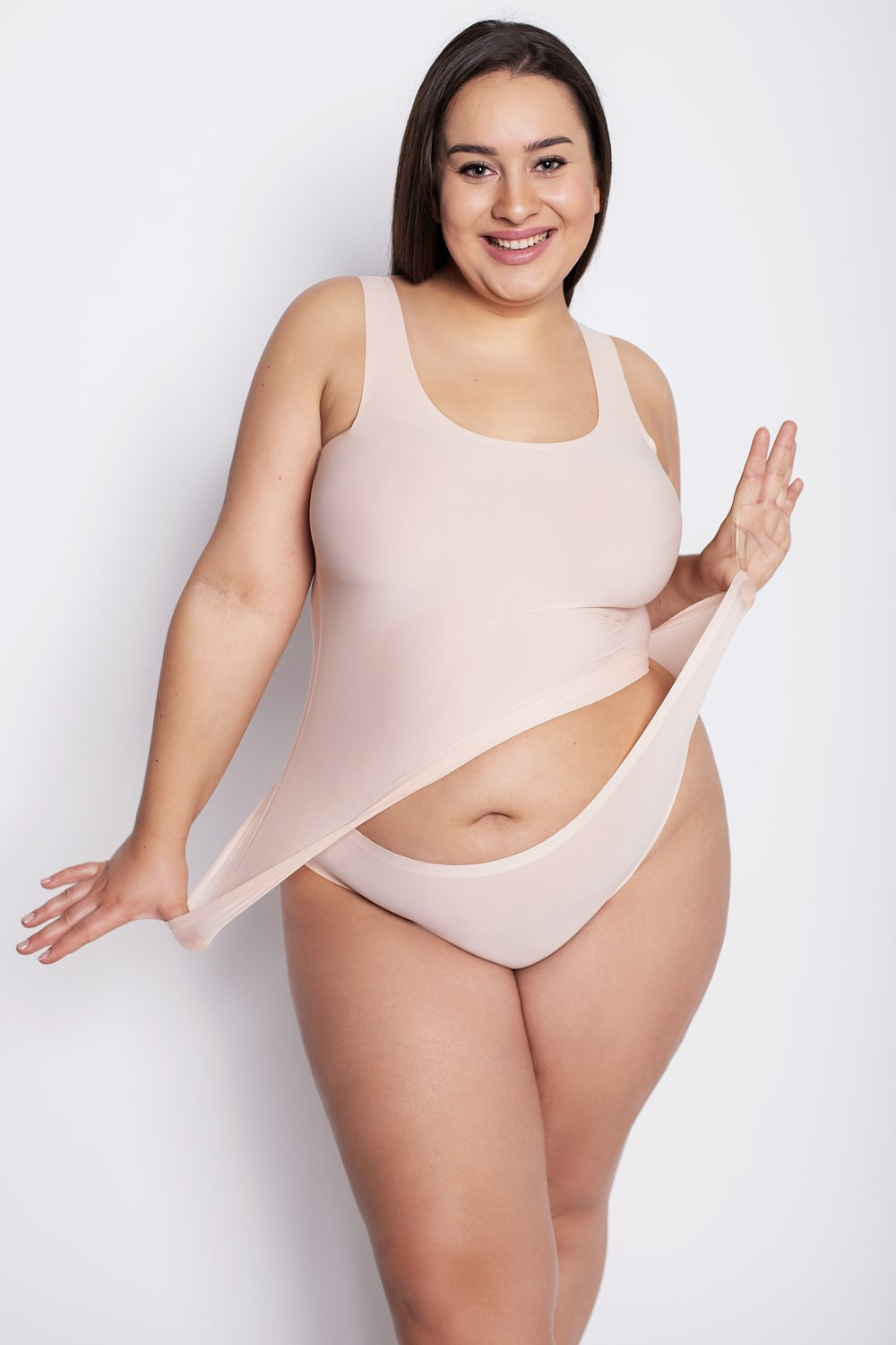 Julimex plus-size itin tamprios klasikinės kelnaitės FLEXI-ONE PLUS SIZE NUDE 2XL-3XL desire.lt