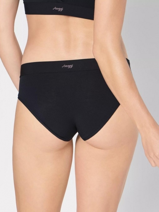 Sloggi GO ALLROUND 10201592 hipster kelnaitės, juodos spalvos