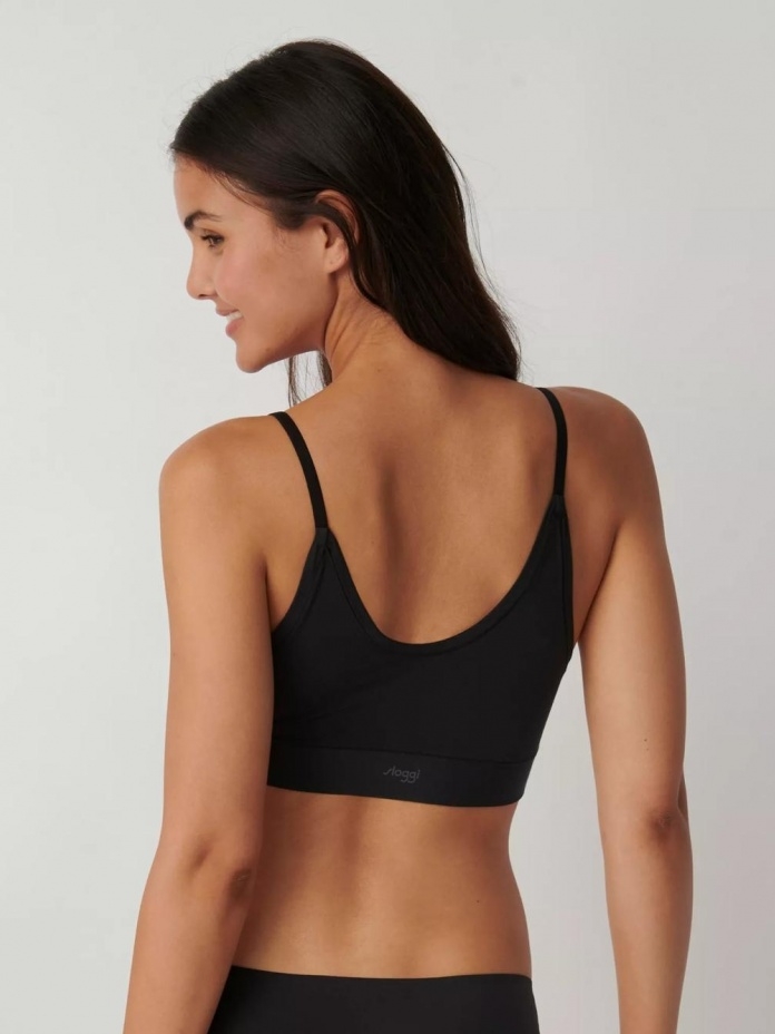 Sloggi modalo braletė GO ALLROUND LACE, juodos spalvos