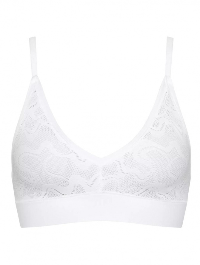 Nėriniuotas Sloggi apatinių komplektas su bralete GO ALLROUND LACE, balta