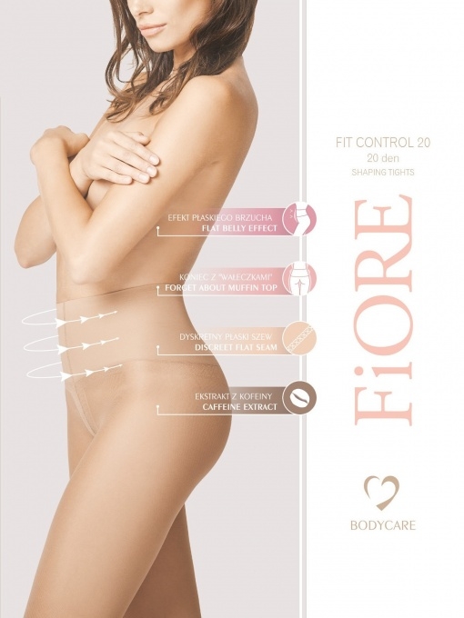 Korekcinės FiORE pėdkelnės su kofeinu FIT CONTROL, 20 denų