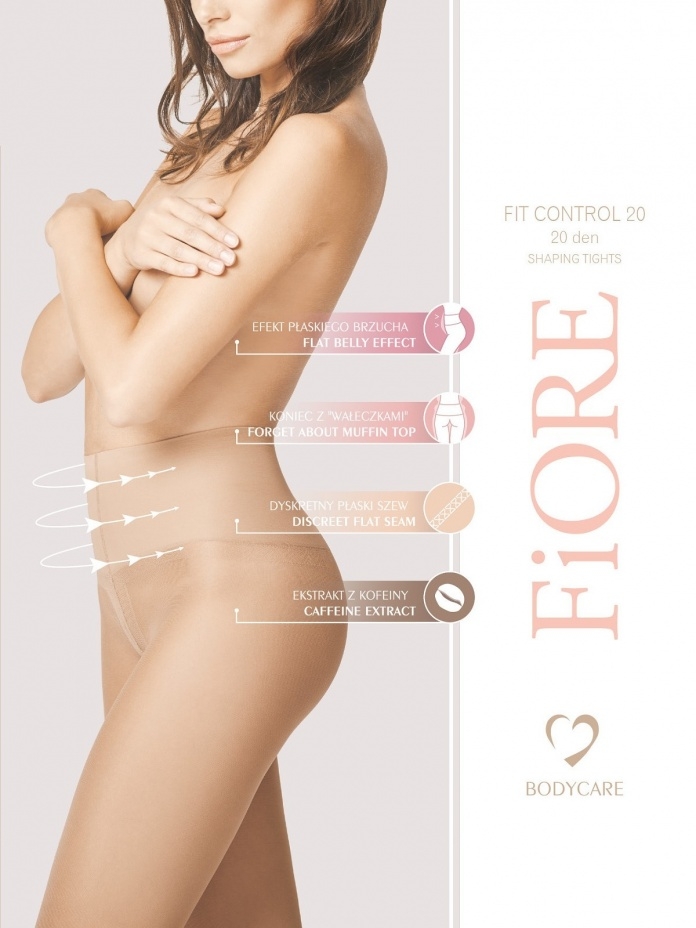Korekcinės FiORE pėdkelnės su kofeinu FIT CONTROL, 20 denų