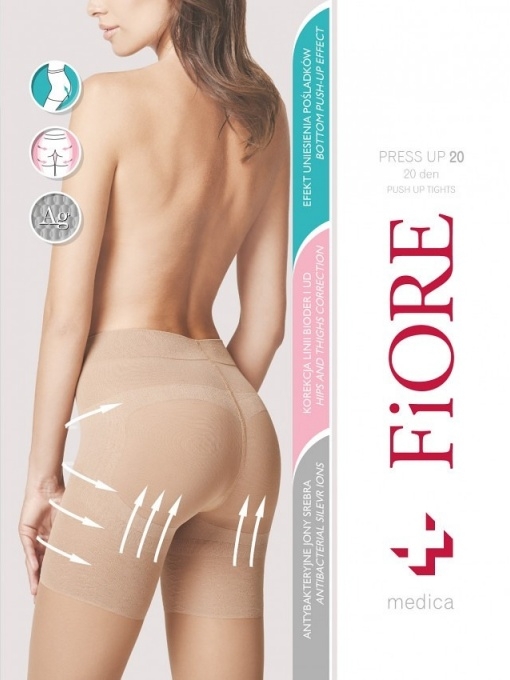 Koreguojančios FiORE pėdkelnės, pakeliančios užpakaliuką PRESS UP, 20 denų