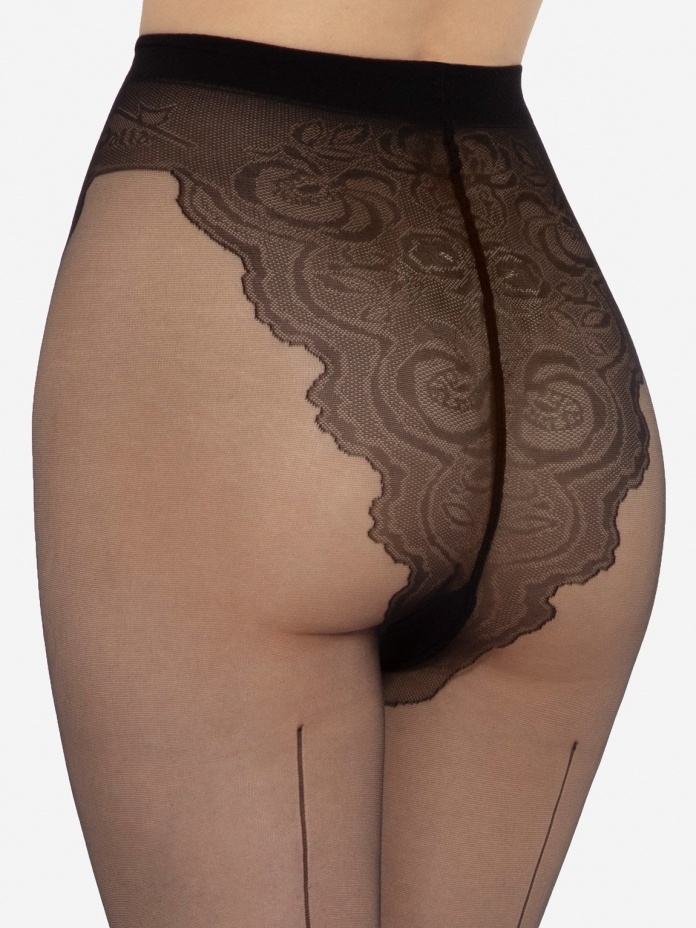 Gatta pėdkelnės CHIARA su siūle nugaroje, 20 denų storio.