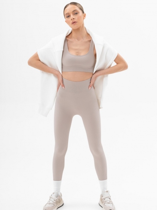 SiaWear RIB tamprės ATMOSPHERE, pilkos spalvos aukštu juosmeniu, formuojančios timpos