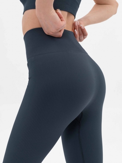 SiaWear RIB tamprės BLUE GRAPHITE, antracito spalvos aukštu juosmeniu