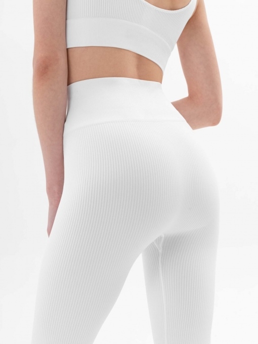 SiaWear RIB tamprės WHITE, baltos spalvos, aukštu juosmeniu