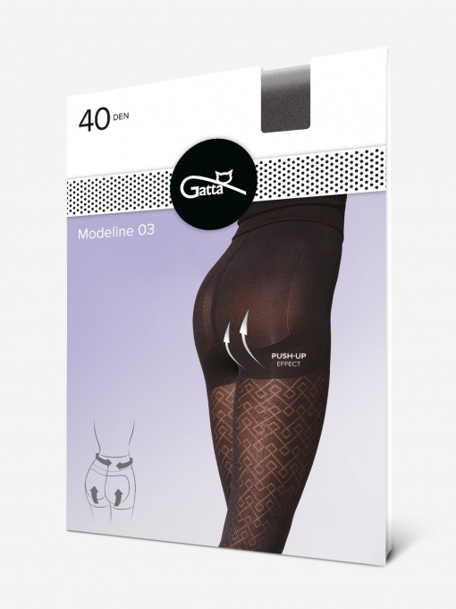 Koreguojančios GATTA pėdkelnės su push-up MODELINE 03, nero