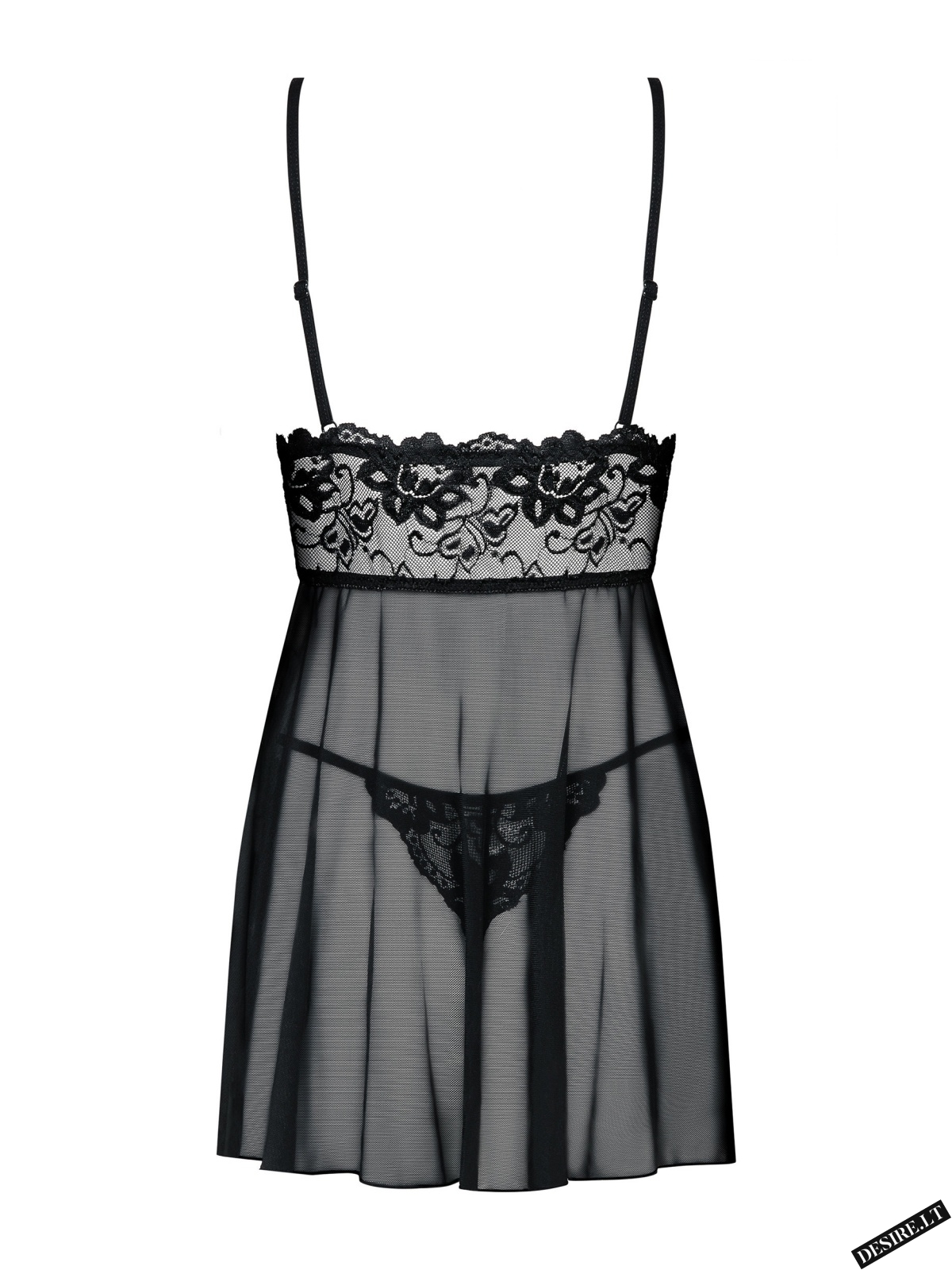 Obsessive naktinukai IDILLIA BABYDOLL, juodos spalvos