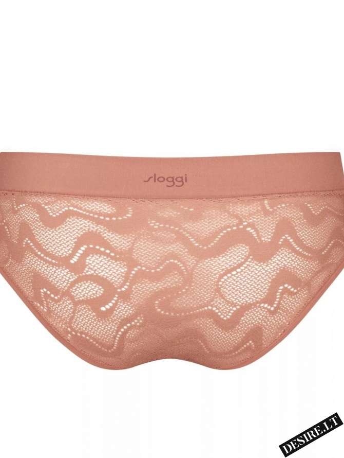 Sloggi GO Allround Lace hipster kirpimo nėriniuotos kelnaitės, rožinės spalvos