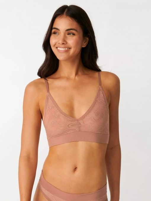 Nėriniuota Sloggi modalo braletė GO ALLROUND LACE, rožinė