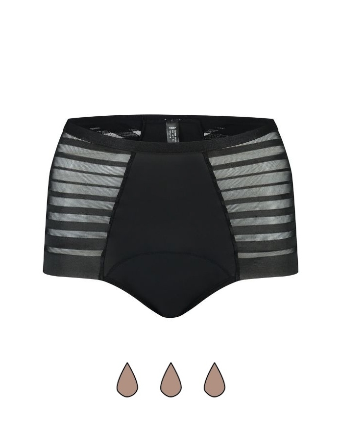 Didelio sugeriamumo Bye Bra menstruacinės kelnaitės PERIOD HIGH BRIEF LACE