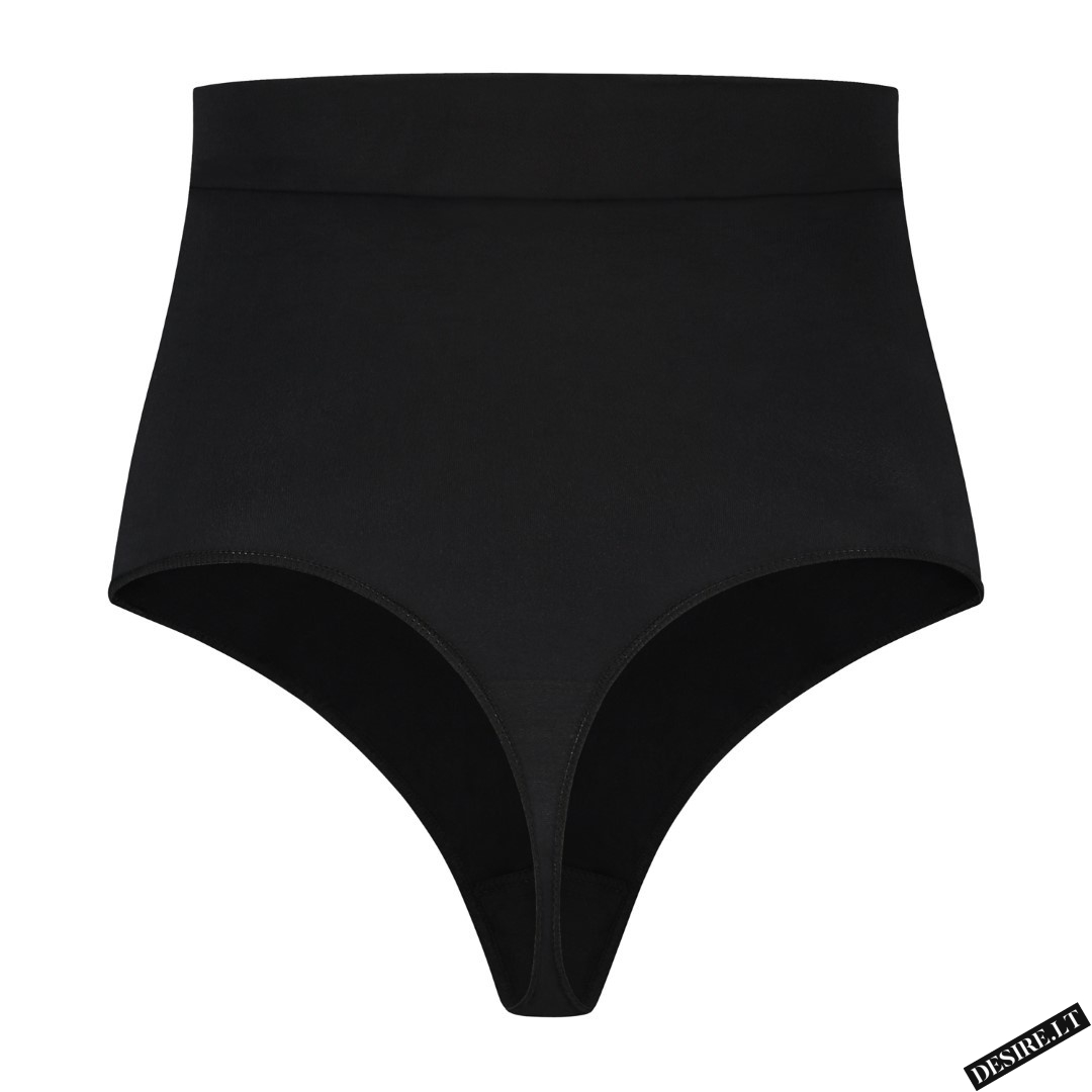 Stiprios kompresijos BYE BRA formuojančios besiūlės tanga kelnaitės SOFT TOUCH THONG BLACK