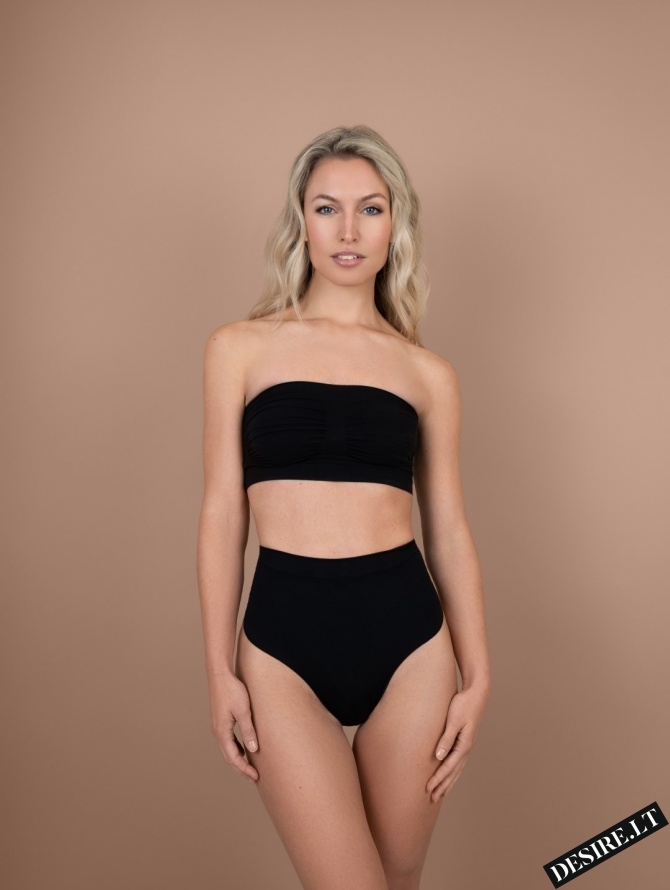 Stiprios kompresijos BYE BRA formuojančios besiūlės tanga kelnaitės SOFT TOUCH THONG BLACK